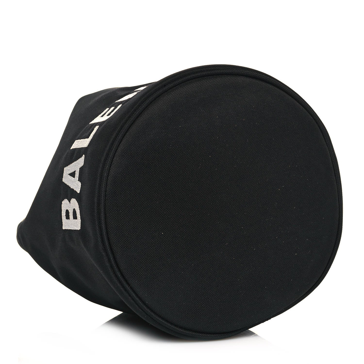 Balenciaga Recycled Sport Nylon Logo Embroidered Wheel Drawstring Bucket Bag XS Black 4 of 10