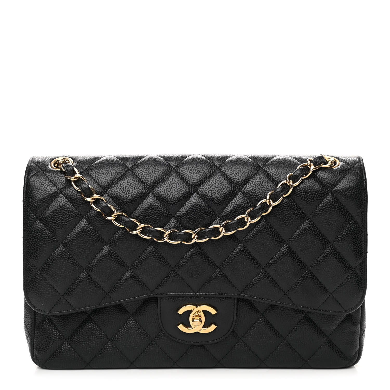 Chanel Caviar Quilted Jumbo Double Flap Black 1 of 9