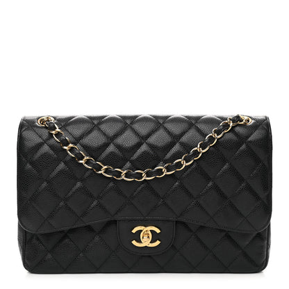 Chanel Caviar Quilted Jumbo Double Flap Black 1 of 9