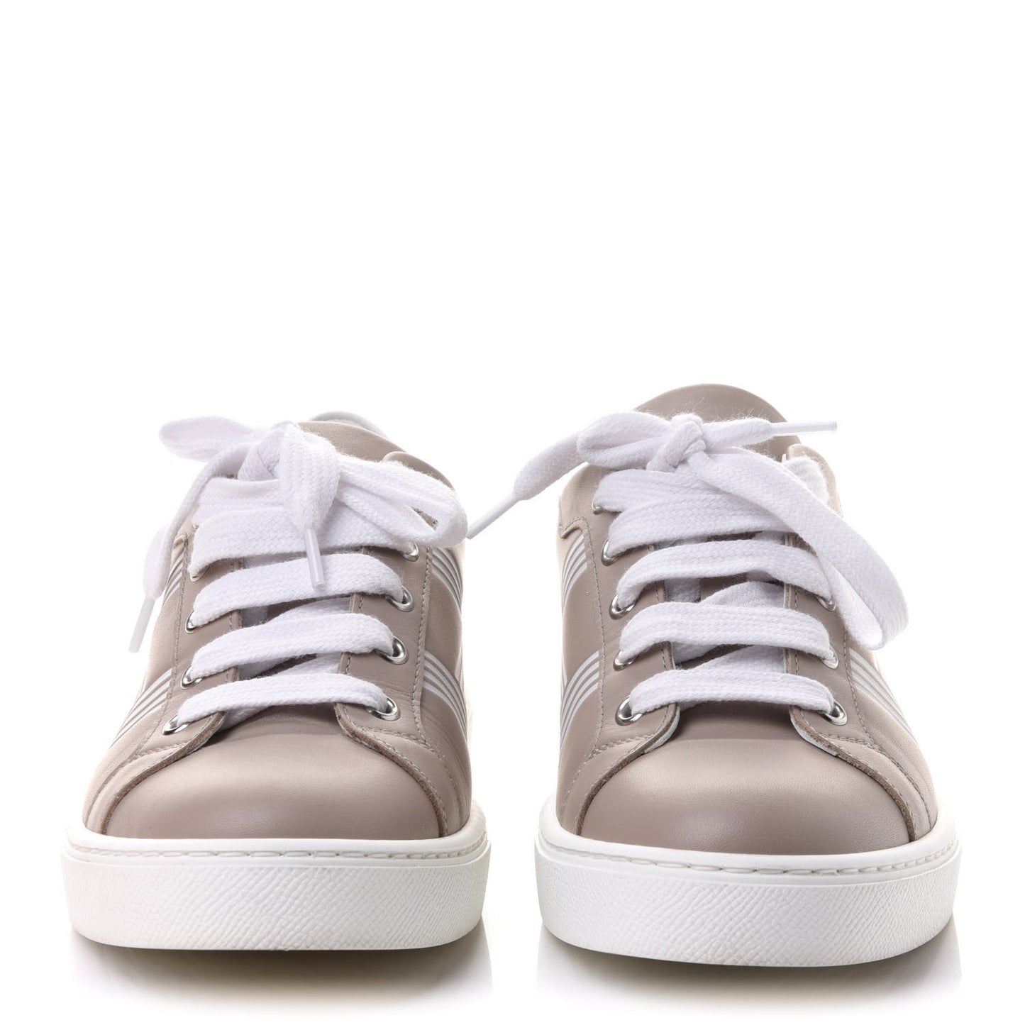 Calfskin Womens Advantage Sneakers 36 Beige Rose