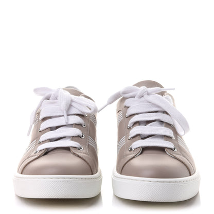 Hermes Calfskin Womens Advantage Sneakers 36 Beige Rose 2 of 10