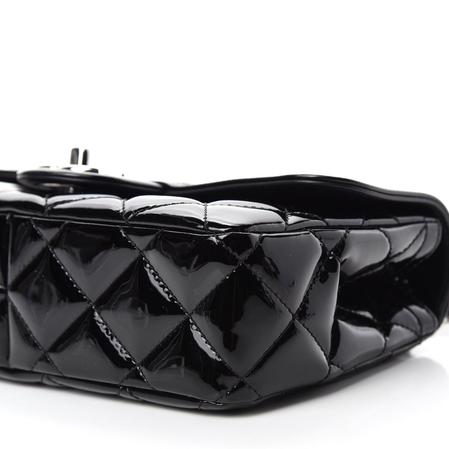 Chanel Patent Quilted Small Coco Shine Flap Black 7 of 10