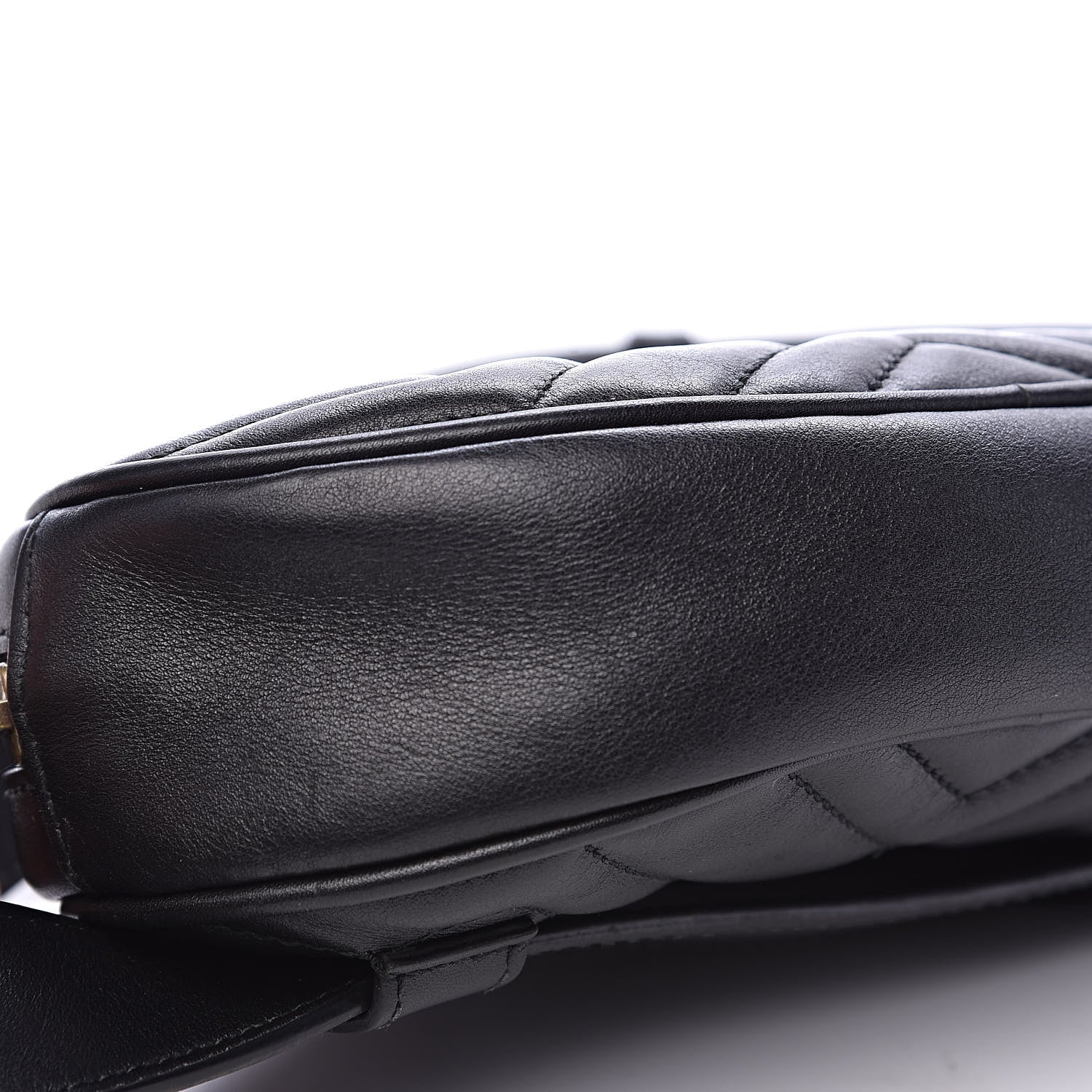 Gucci Calfskin Matelasse GG Marmont Belt Bag 85 34 Black 11 of 14
