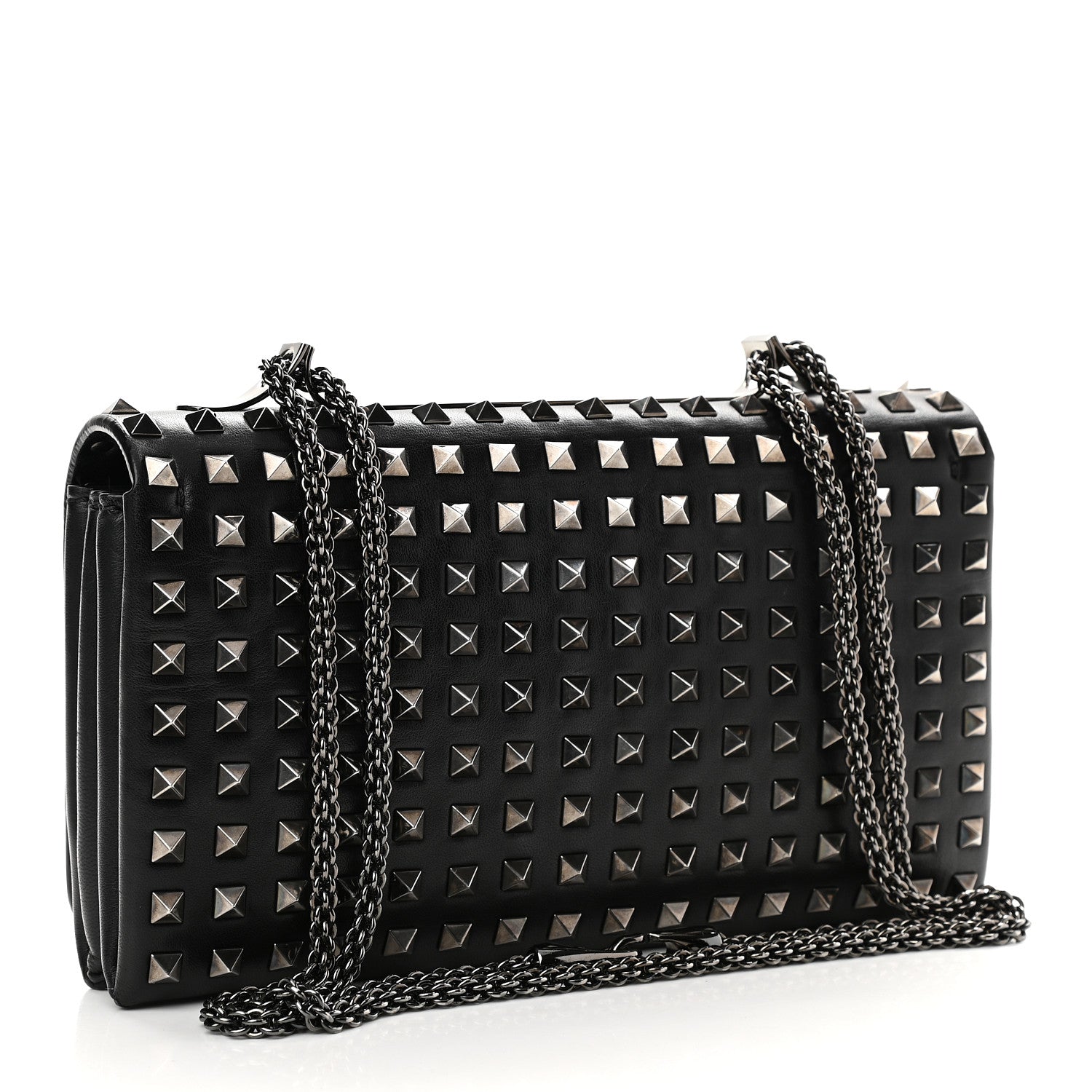 Valentino Garavani Vitello Rockstud All Over Va Va Voom Flap Bag Black 3 of 8