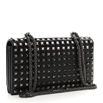 Valentino Garavani Vitello Rockstud All Over Va Va Voom Flap Bag Black 3 of 8