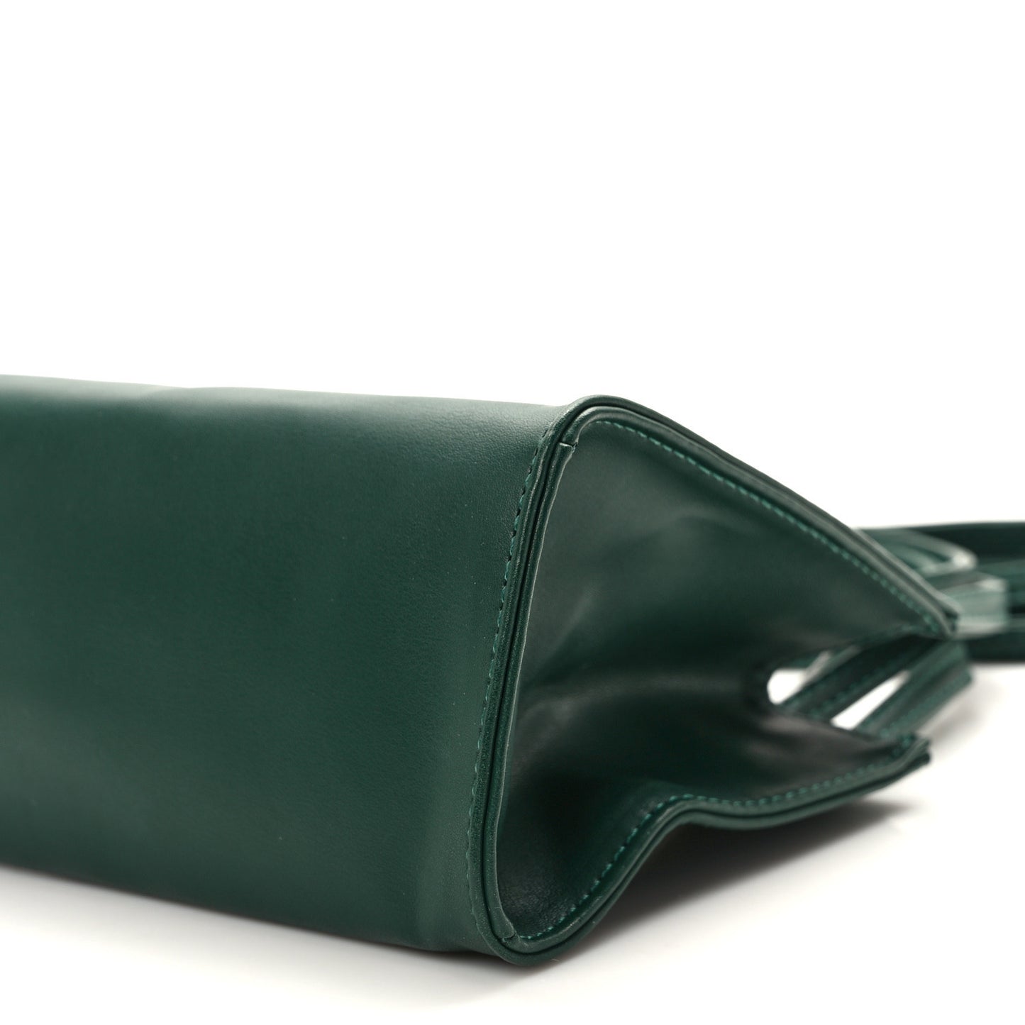 Vegan Leather Small Shopping Bag Dark Olive