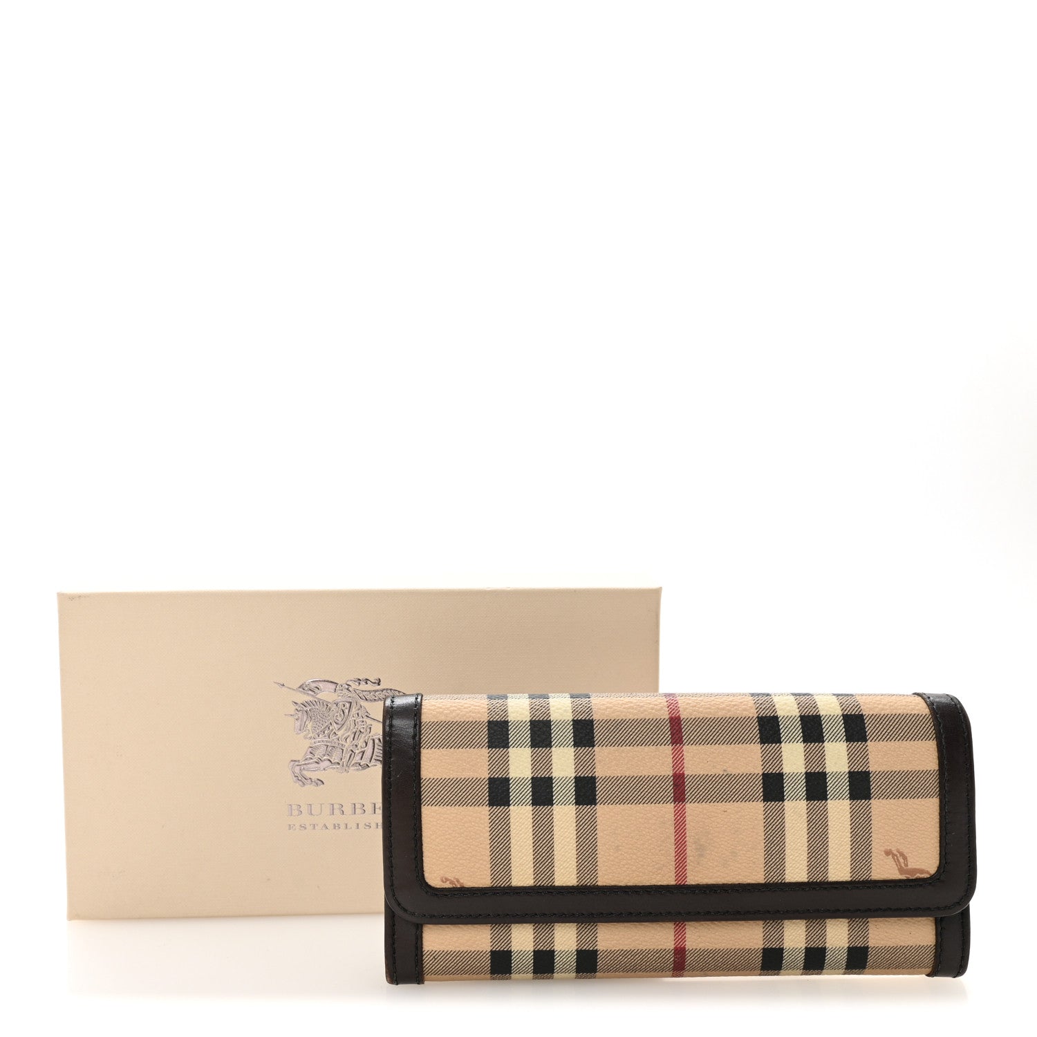 Burberry Haymarket Check Wallet Chocolate 11 of 11