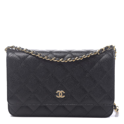 Chanel Caviar Quilted Wallet On Chain WOC Black 1 of 12