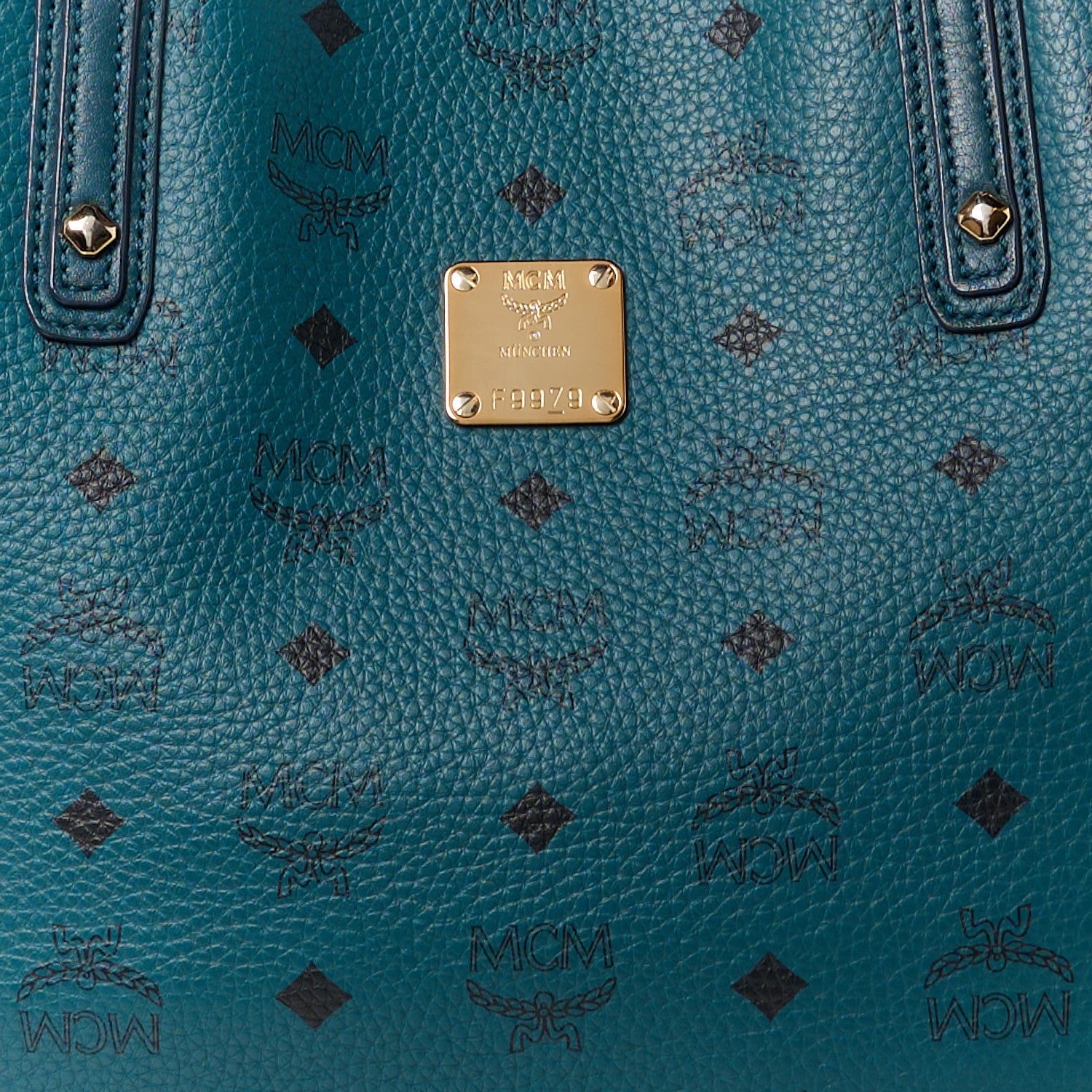 MCM Visetos Medium Project Reversible Shopper Tote Blue 14 of 21