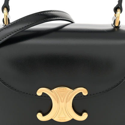 Celine Shiny Calfskin Triomphe Mini Besace Clea Black 7 of 12