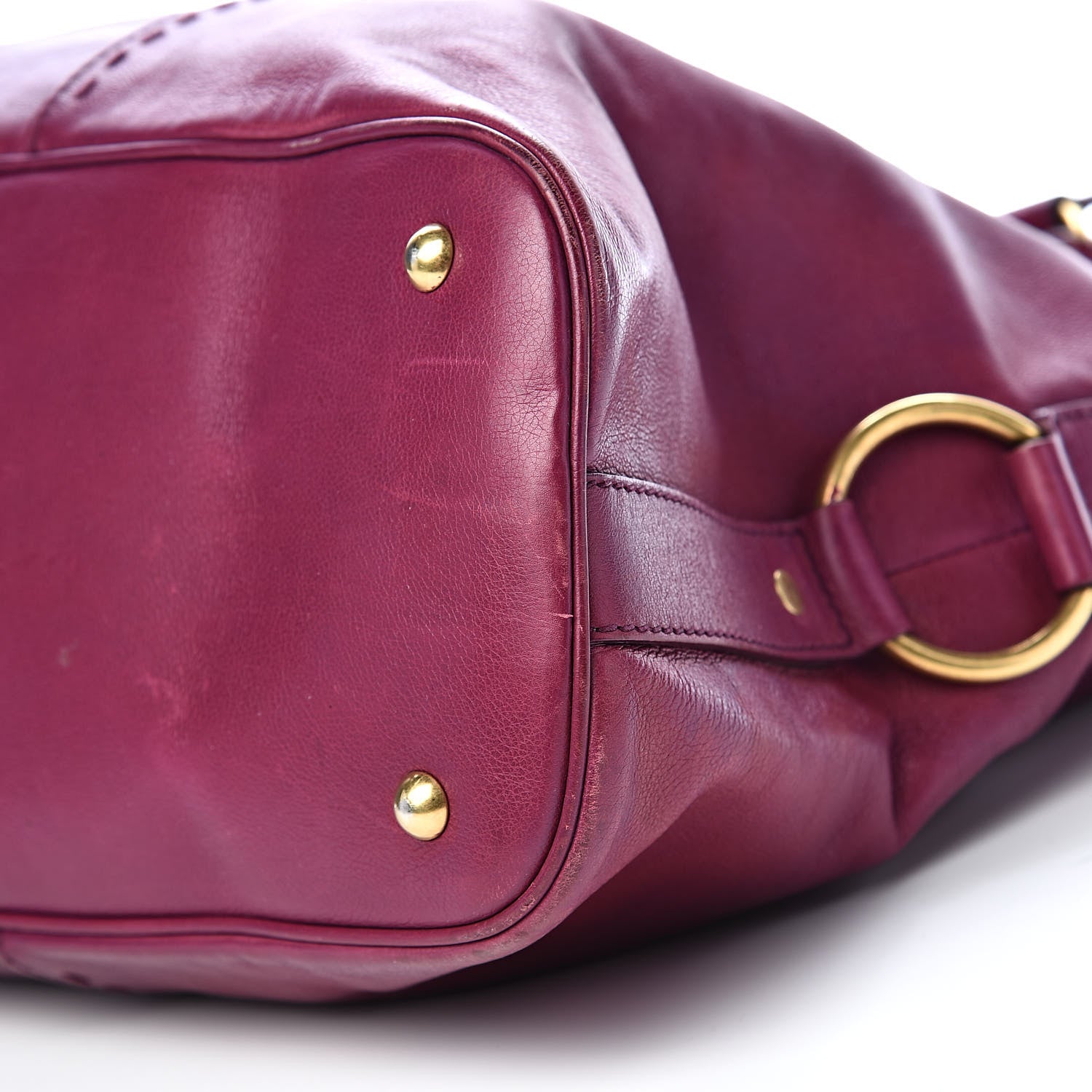 Saint Laurent Calfskin Oversized Muse Black Cherry 14 of 18