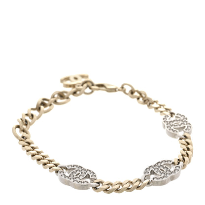 Chanel Crystal CC Chain Bracelet Gold Silver 1 of 6