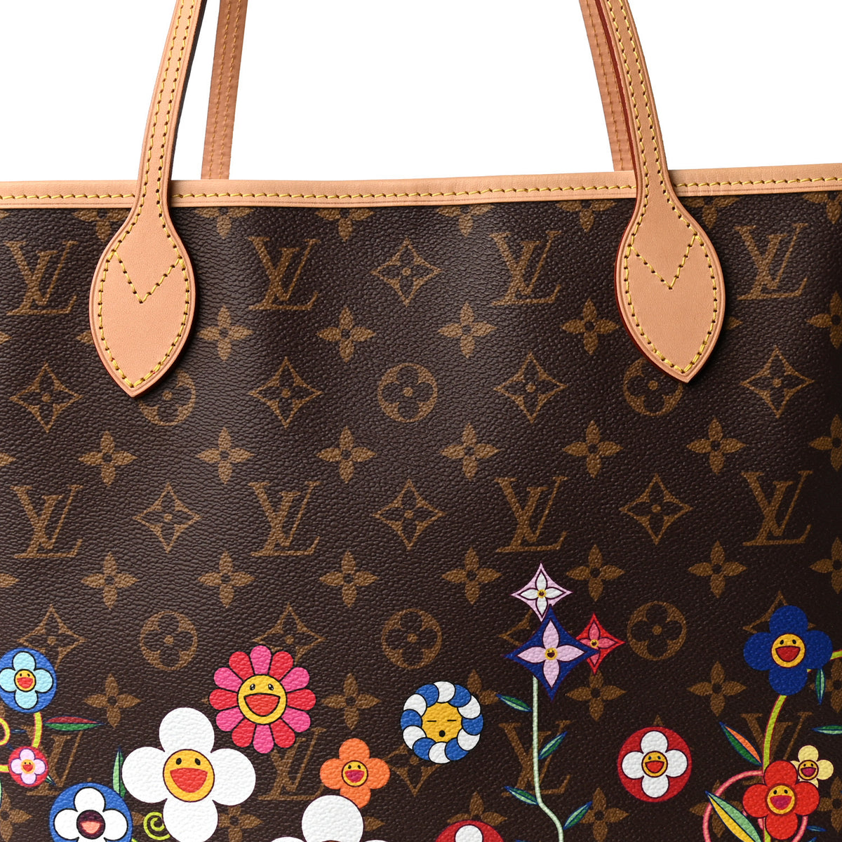 Louis Vuitton LV X TM Monogram Flowers Neverfull MM 7 of 9