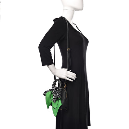 Balenciaga Grained Calfskin XXS Ville Top Handle Bag Scarf Black 2 of 13
