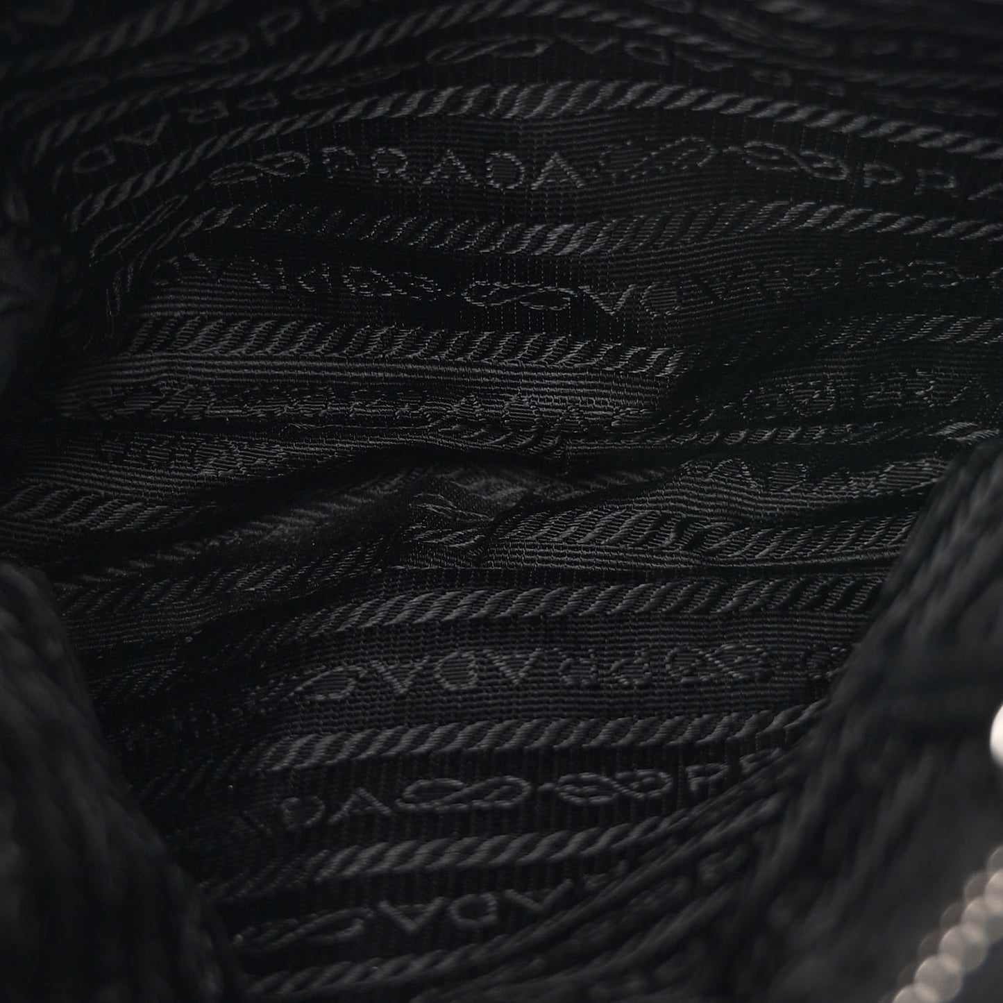 Nylon Vela Saffiano Shoulder Bag Black