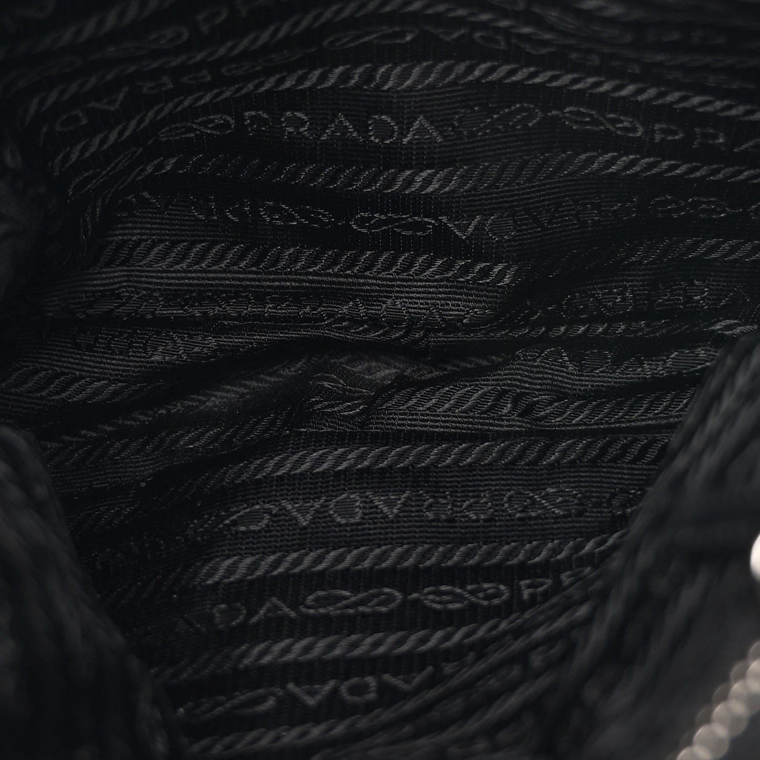 Prada Nylon Vela Saffiano Shoulder Bag Black 5 of 11