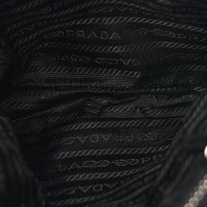Prada Nylon Vela Saffiano Shoulder Bag Black 5 of 11