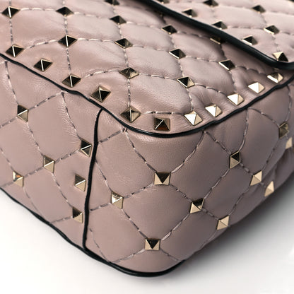 Valentino Garavani Lambskin Medium Rockstud Spike Shoulder Bag Poudre 9 of 9