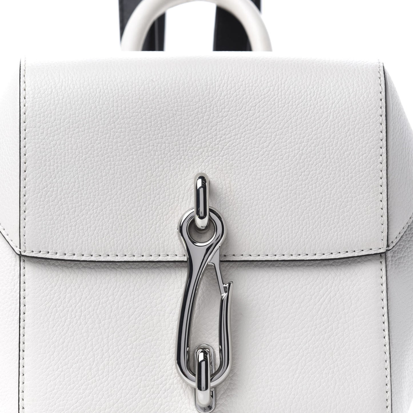 Calfskin Mini Hook Backpack White