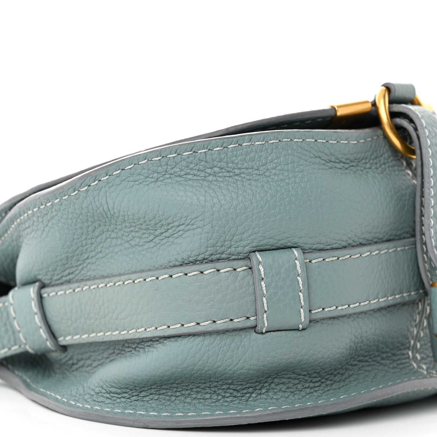 Chloe Grained Calfskin Small Marcie Saddle Bag Fresh Mint 9 of 11