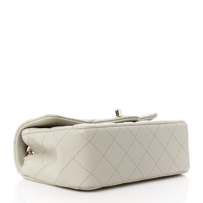 Chanel Lambskin Quilted Mini Rectangular Flap Grey 4 of 12