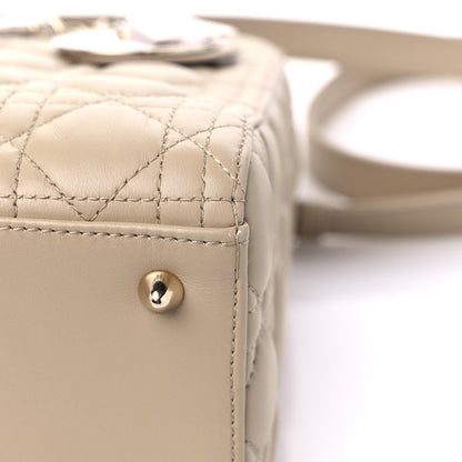 Christian Dior Lambskin Cannage Medium Lady Dior Beige 8 of 9
