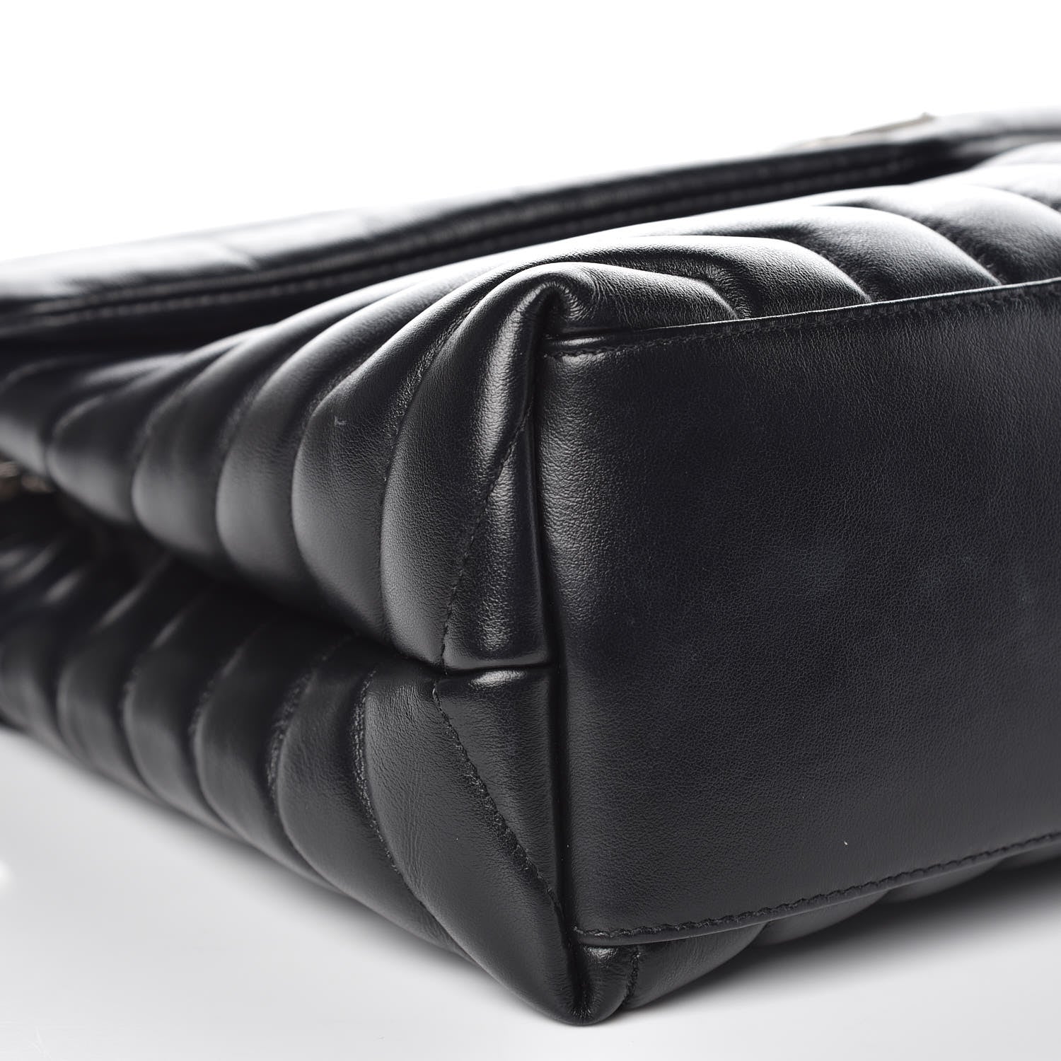 Saint Laurent Calfskin Y Quilted Monogram Medium Loulou Chain Satchel Black 8 of 12