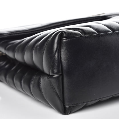 Saint Laurent Calfskin Y Quilted Monogram Medium Loulou Chain Satchel Black 8 of 12