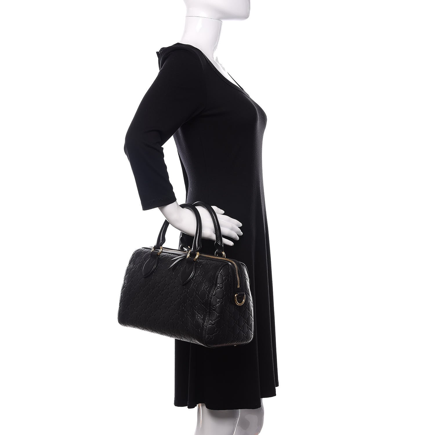 Gucci Guccissima Signature Boston Black 2 of 14