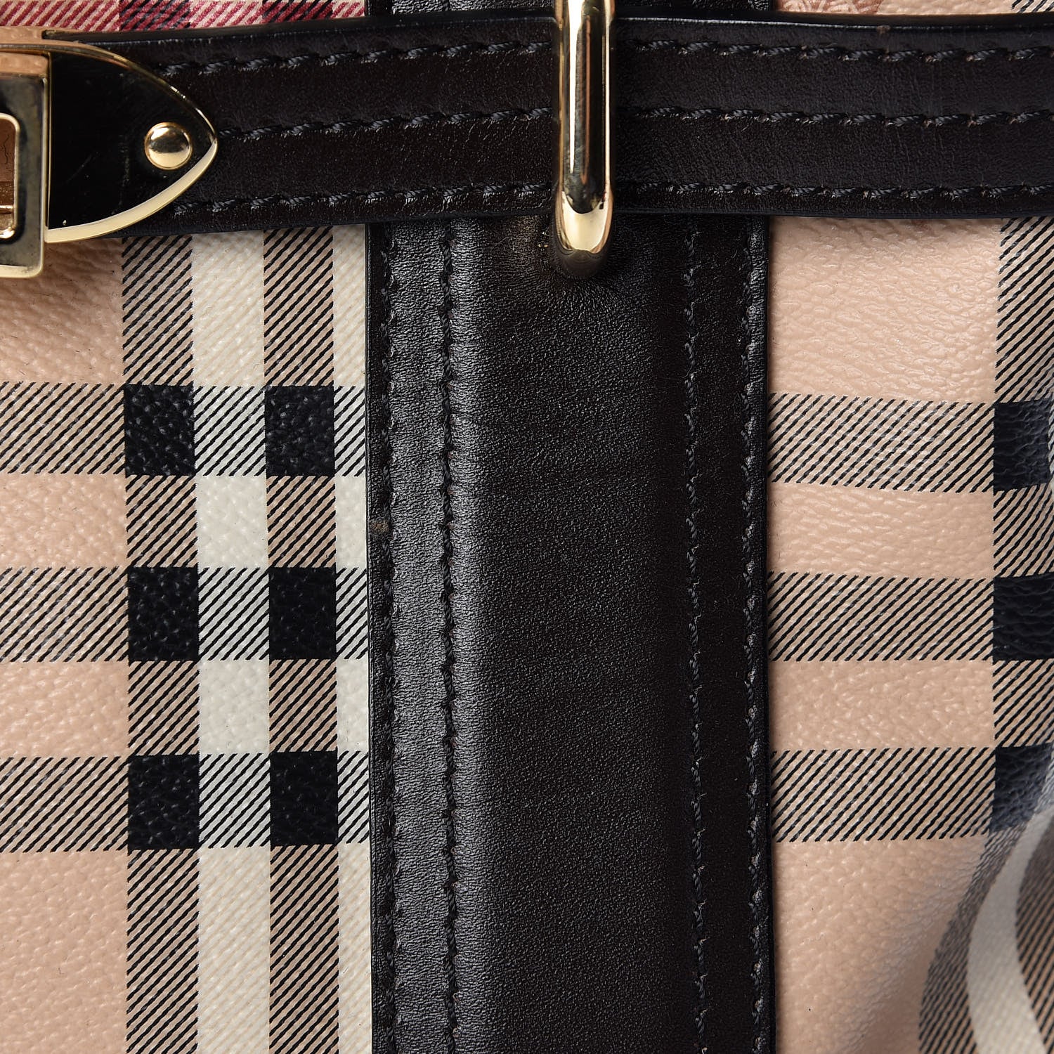 Burberry Haymarket Check Minford Portrait Tote Chocolate 21 of 28