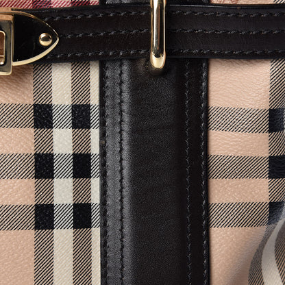 Burberry Haymarket Check Minford Portrait Tote Chocolate 21 of 28