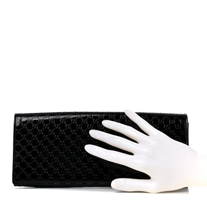 Gucci Patent Microguccissima Small Broadway Clutch Black 3 of 15