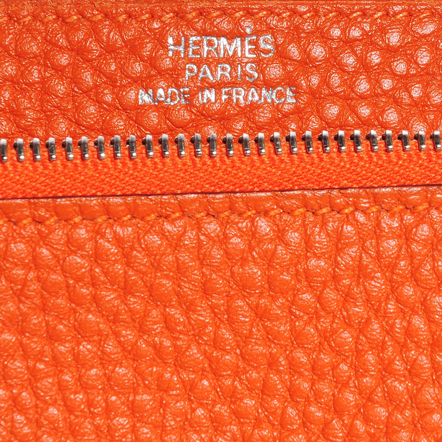 Hermes Togo Dogon Compact Wallet Orange 8 of 12