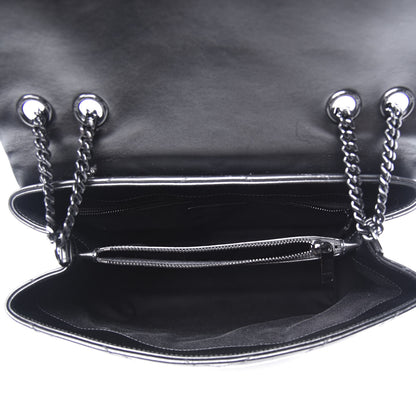 Saint Laurent Calfskin Y Quilted Monogram Medium Loulou Chain Satchel Black 5 of 10