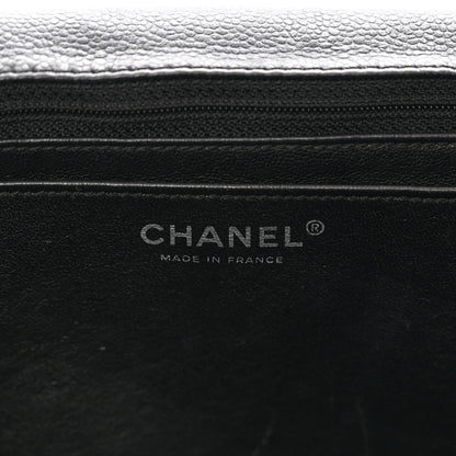 Chanel Washed Caviar Quilted Maxi Single Flap Black 6 of 11