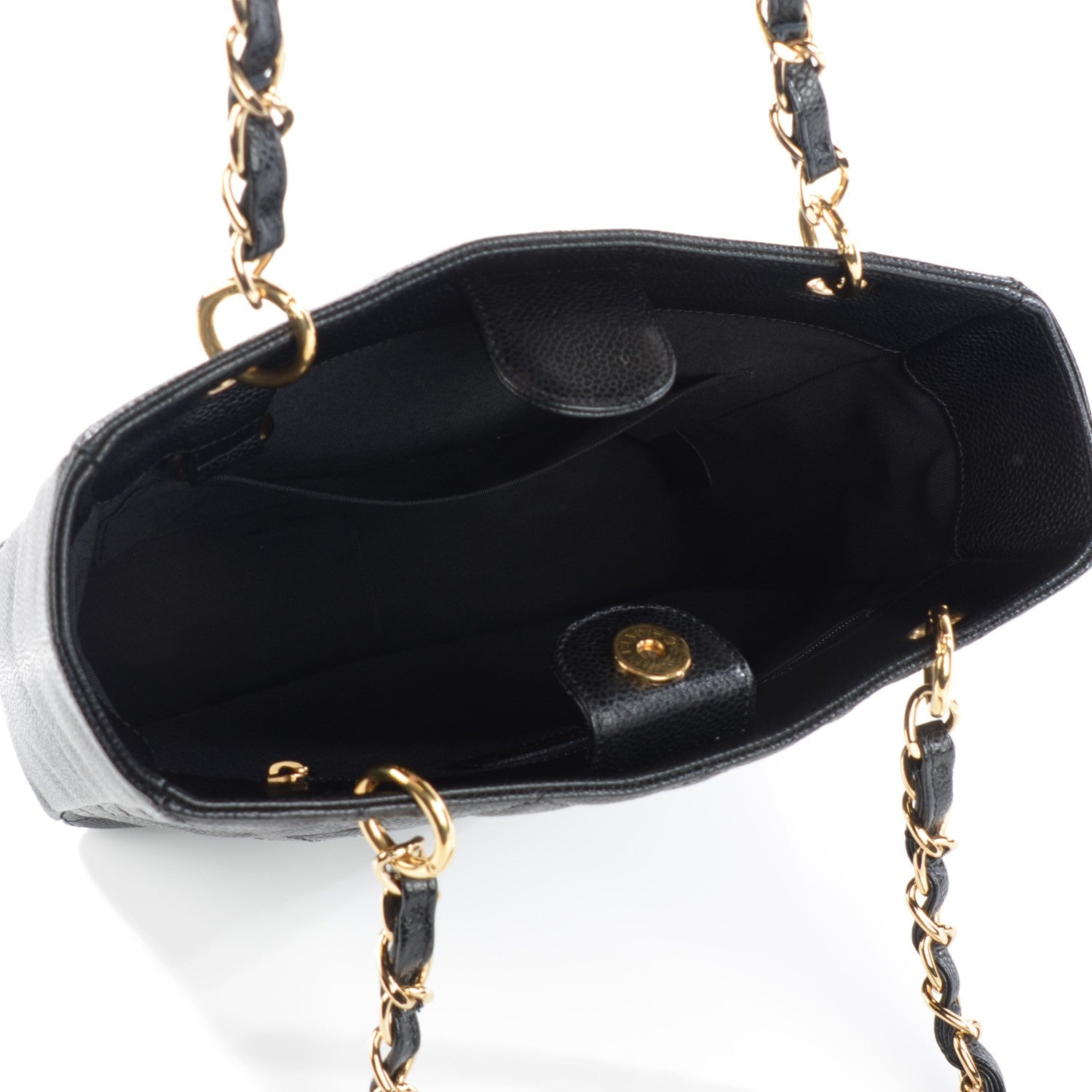Chanel Caviar Quilted Petit Shopping Tote PST Black 5 of 7