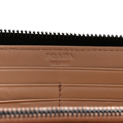 Prada Glace Borchie Studded Zip Around Wallet Black 6 of 11