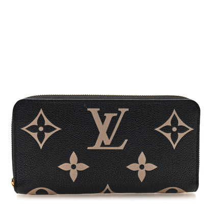 Louis Vuitton Empreinte Monogram Giant Zippy Wallet Black Beige 1 of 7