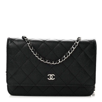 Chanel Caviar Quilted Wallet on Chain WOC Black 1 of 14