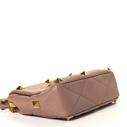 Valentino Garavani Nappa Large Roman Stud Shoulder Bag Rose Cannelle 4 of 8