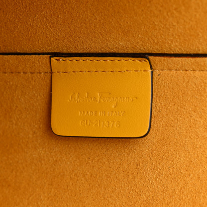Salvatore Ferragamo Calfskin Travel Tote Yellow 7 of 10