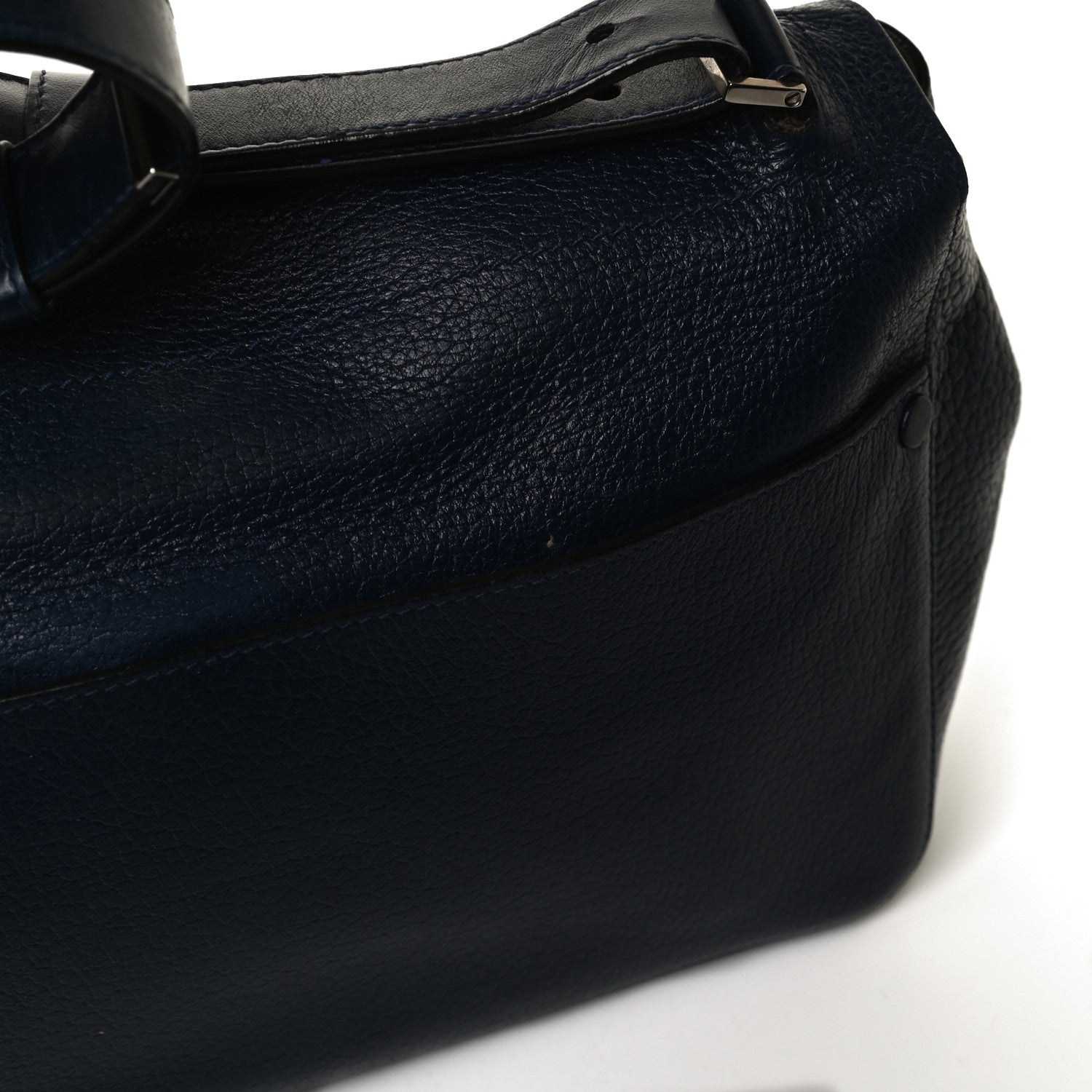 Proenza Schouler Pebbled Calfskin Double Sided PS Courier Bag Indigo 13 of 19