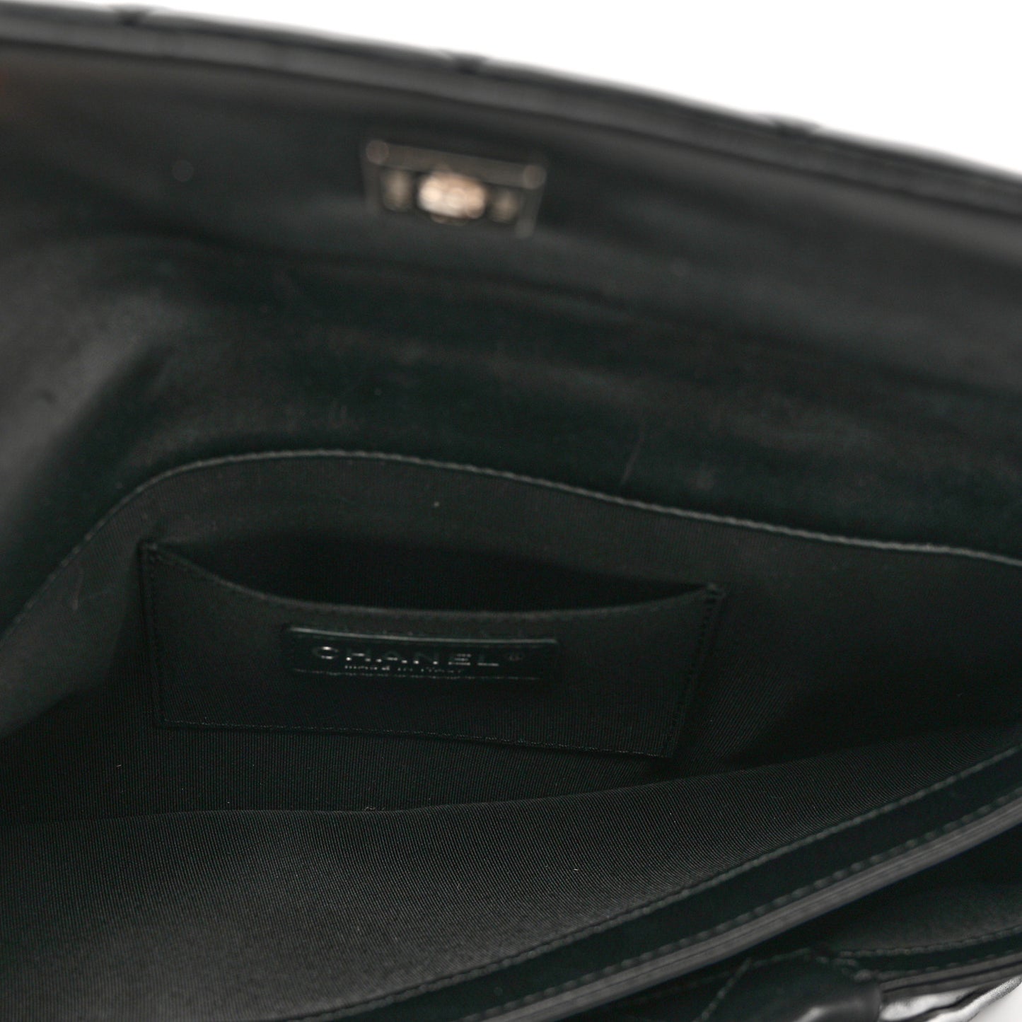 Lambskin Quilted Fold Up Again Clutch Black