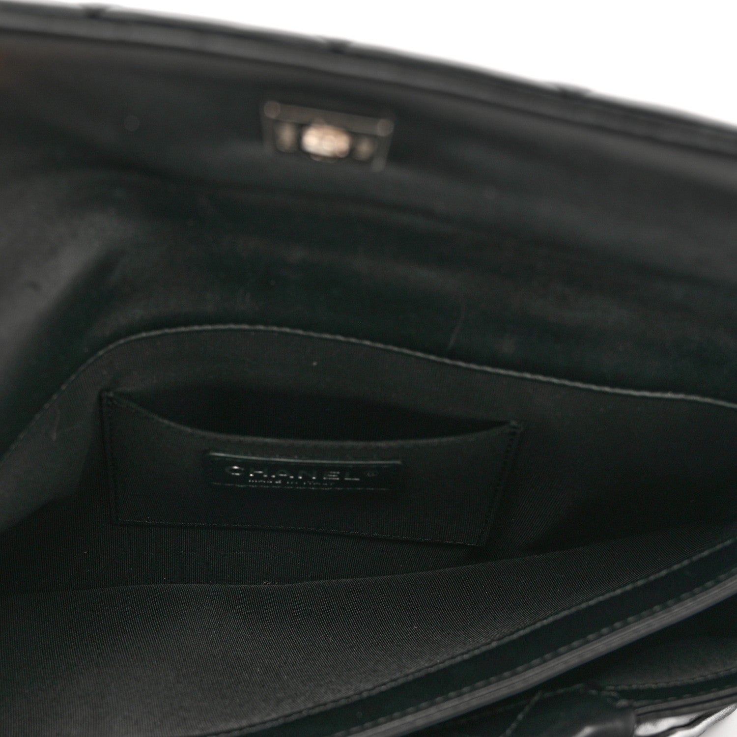 Chanel Lambskin Quilted Fold Up Again Clutch Black 10 of 18