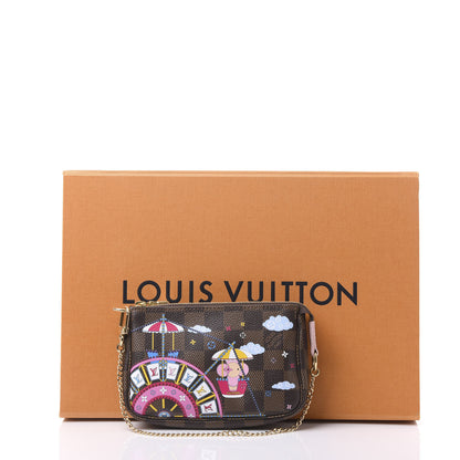 Louis Vuitton Damier Ebene 2020 Christmas Animation Big Wheel Mini Pochette Accessories Rose Ballerine 10 of 10