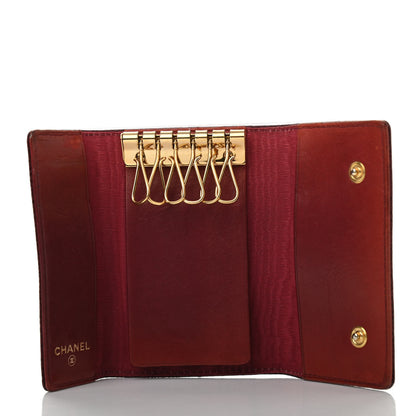 Chanel Caviar Timeless CC 6 Key Holder Case Dark Red 5 of 7