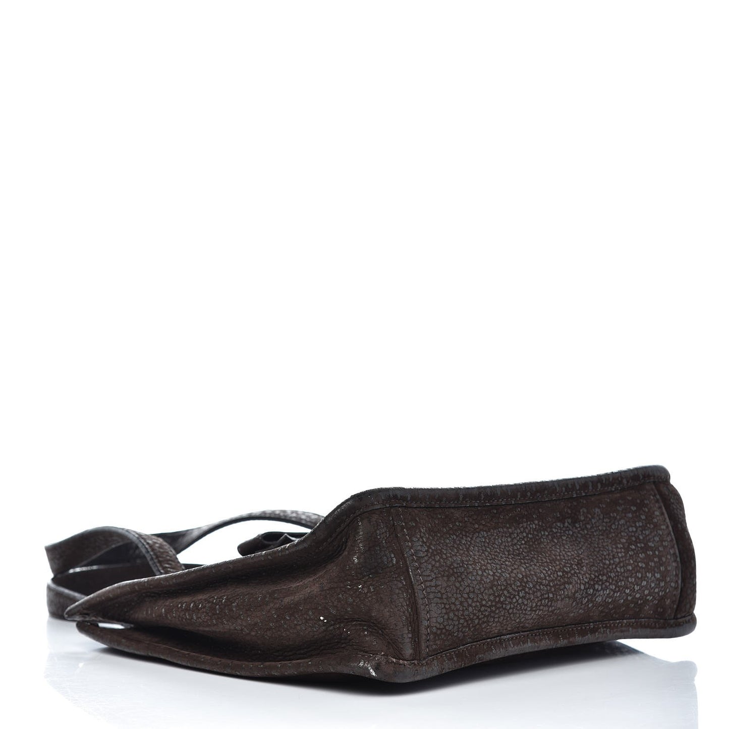 Suede Bow Tote Dark Brown