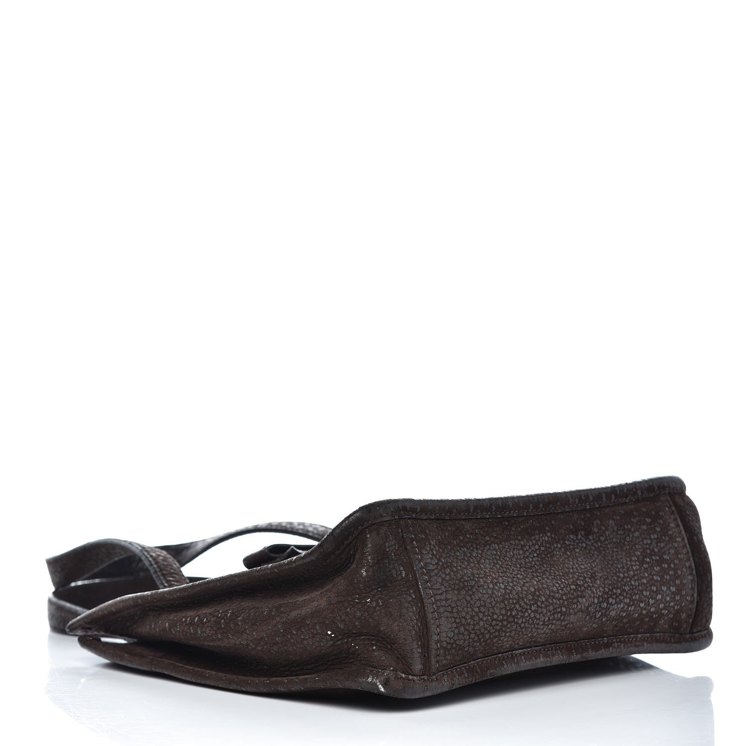 Prada Suede Bow Tote Dark Brown 4 of 9