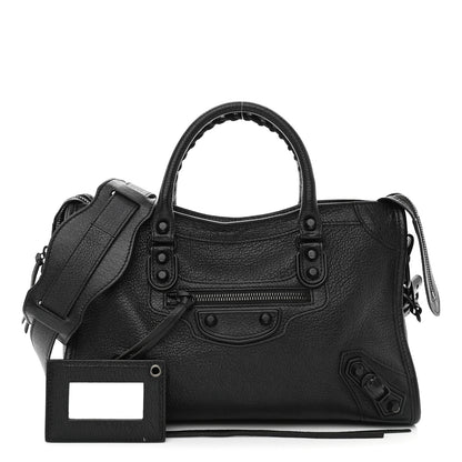 Balenciaga Chevre Black Metallic Edge Hardware S City Black 1 of 11
