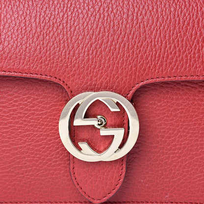 Gucci Dollar Calfskin Small Interlocking G Shoulder Bag Red 8 of 14